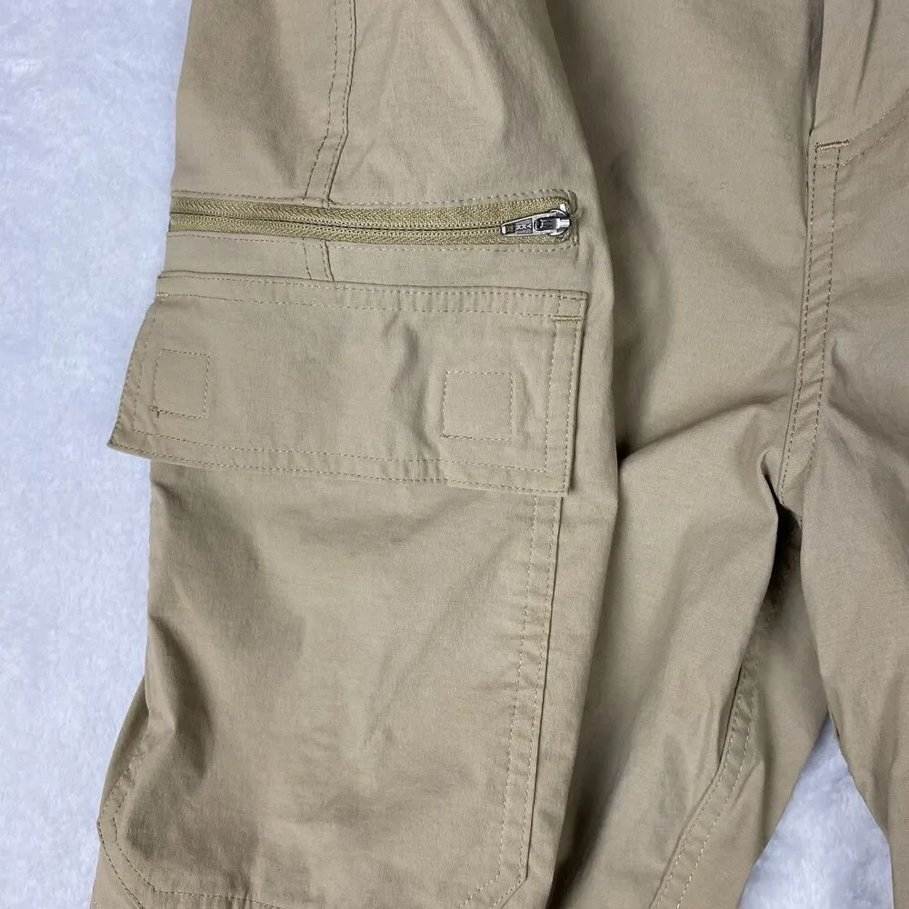 Orvis Tech Cargo Shorts Mens 36 Tan Hiking Outdoor Ripstop Nylon Stretch Media